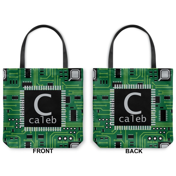 Circuit Board Canvas Tote - Front and Back