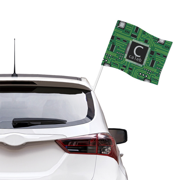 Circuit Board Car Flag - Large - LIFESTYLE