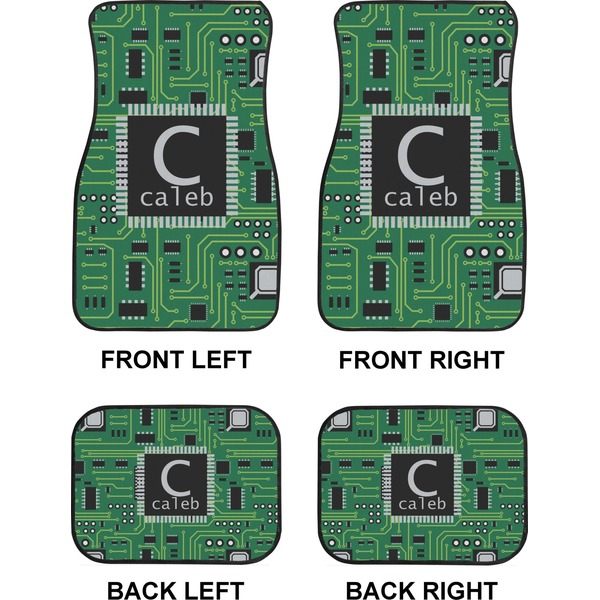 Circuit Board Car Floor Mats Set (2F + 2B)