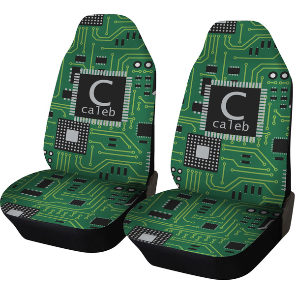 Custom Circuit Board Car Seat Covers (Set of Two) (Personalized)