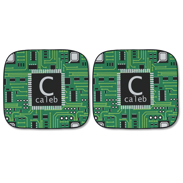 Circuit Board Car Sun Shades - FRONT