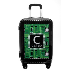 Circuit Board Carry On Hard Shell Suitcase (Personalized)