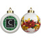 Circuit Board Ceramic Christmas Ornament - Poinsettias (APPROVAL)