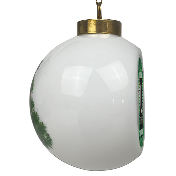 Circuit Board Ceramic Christmas Ornament - Xmas Tree (Side View)