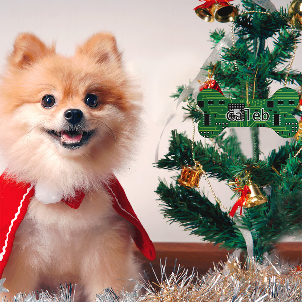 Circuit Board Ceramic Flat Ornament - Bone (LIFESTYLE)