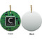 Circuit Board Ceramic Flat Ornament - Circle Front & Back (APPROVAL)