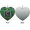 Circuit Board Ceramic Flat Ornament - Heart Front & Back (APPROVAL)