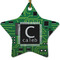 Circuit Board Ceramic Flat Ornament - Star (Front)