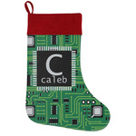 Circuit Board Holiday Stocking w/ Name and Initial