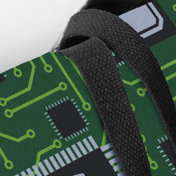 Circuit Board Closeup of Tote w/Black Handles