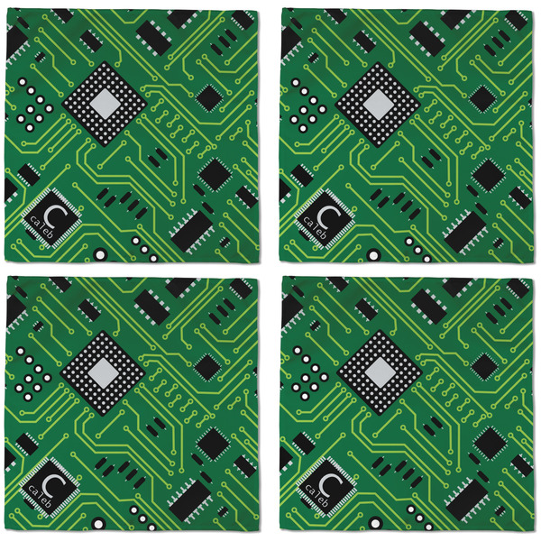 Circuit Board Cloth Napkins - Personalized Dinner (APPROVAL) Set of 4
