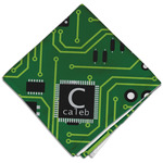 Circuit Board Cloth Dinner Napkin - Single w/ Name and Initial