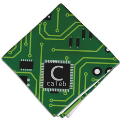 Circuit Board Cloth Dinner Napkin - Single w/ Name and Initial