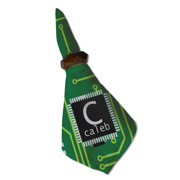 Circuit Board Cloth Napkins - Personalized Dinner (Folded in Ring) (MAIN)