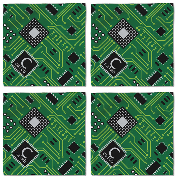 Circuit Board Cloth Napkins - Personalized Lunch (APPROVAL) Set of 4