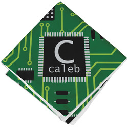 Circuit Board Cloth Cocktail Napkin - Single w/ Name and Initial