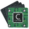 Circuit Board Square Rubber Backed Coasters - Set of 4 (Personalized)