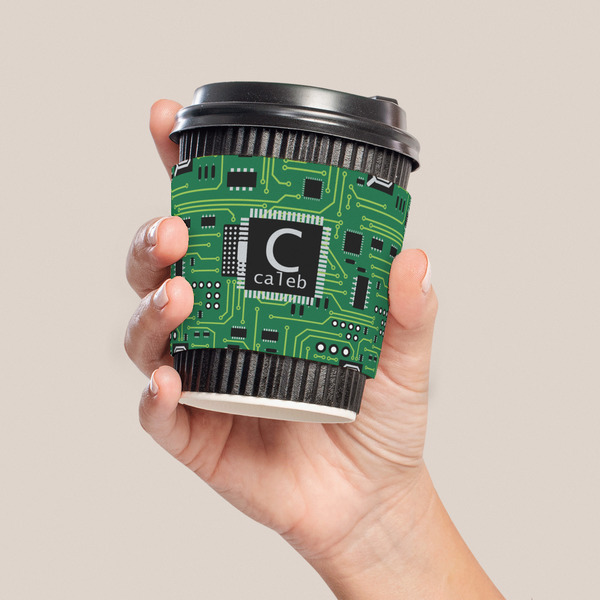 Circuit Board Coffee Cup Sleeve - LIFESTYLE