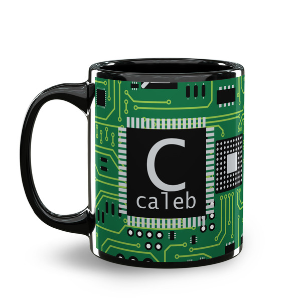 Circuit Board Coffee Mug - 11 oz - Black