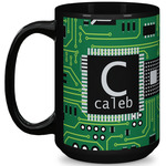 Circuit Board 15 Oz Coffee Mug - Black (Personalized)
