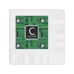 Circuit Board Coined Cocktail Napkins (Personalized)
