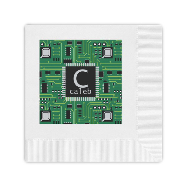 Custom Circuit Board Coined Cocktail Napkins (Personalized)