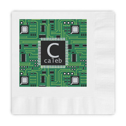 Circuit Board Embossed Decorative Napkins (Personalized)