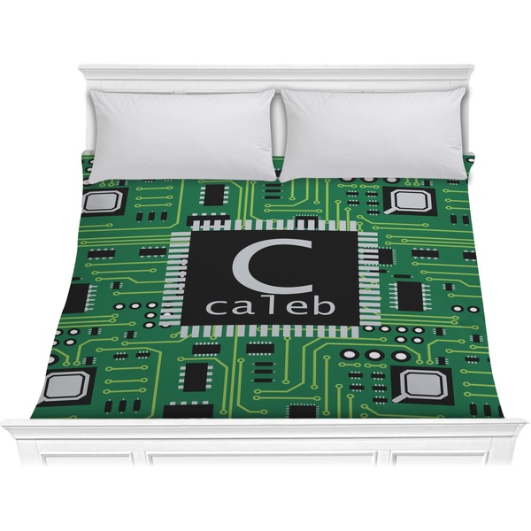 Custom Circuit Board Comforter - King (Personalized)