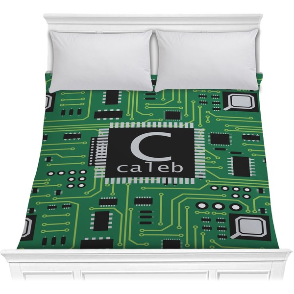 Custom Circuit Board Comforter - Full / Queen (Personalized)