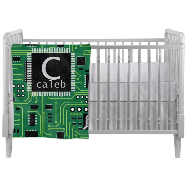 Custom Circuit Board Crib Comforter / Quilt (Personalized)