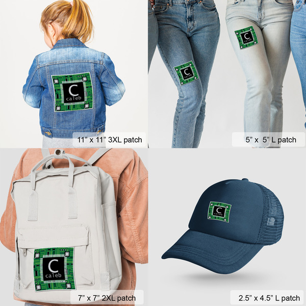 Circuit Board Custom Shape Iron On Patches - LIFESTYLE