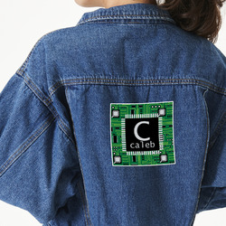 Circuit Board Twill Iron On Patch - Custom Shape - X-Large (Personalized)