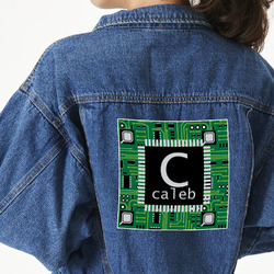 Circuit Board Twill Iron On Patch - Custom Shape - 2XL - Set of 4 (Personalized)