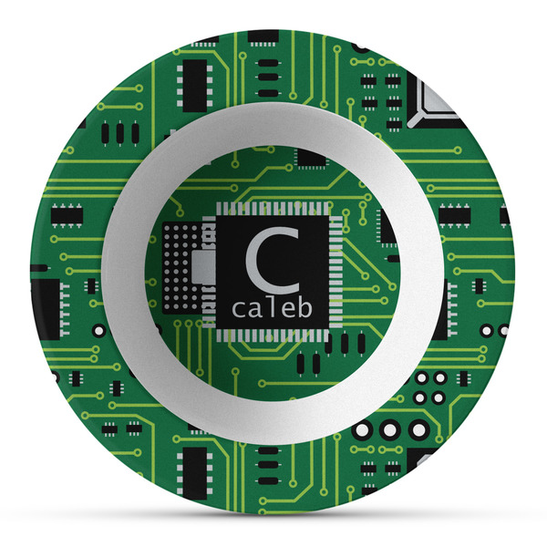 Custom Circuit Board Plastic Bowl - Microwave Safe - Composite Polymer (Personalized)