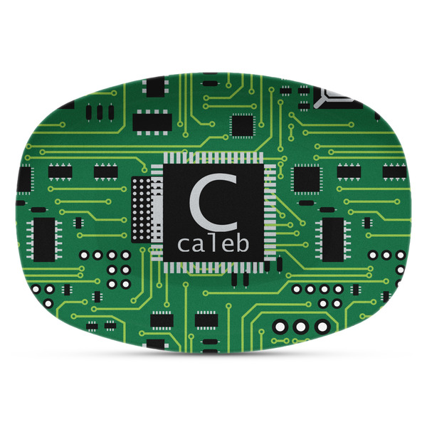 Custom Circuit Board Plastic Platter - Microwave & Oven Safe Composite Polymer (Personalized)