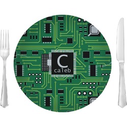 Circuit Board Glass Lunch / Dinner Plate 10" (Personalized)