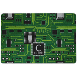 Circuit Board Dog Food Mat w/ Name and Initial