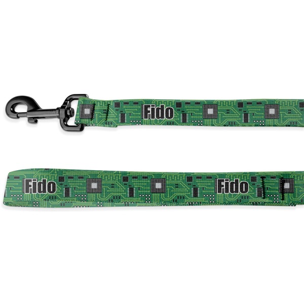Custom Circuit Board Deluxe Dog Leash - 4 ft (Personalized)