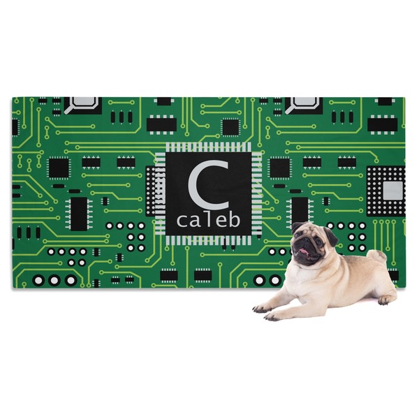 Custom Circuit Board Dog Towel (Personalized)
