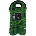 Circuit Board Wine Tote Bag (2 Bottles) (Personalized)