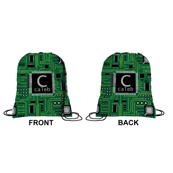 Circuit Board Drawstring Backpack