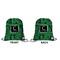 Circuit Board Drawstring Backpack Front & Back Small