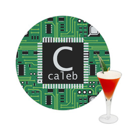Circuit Board Printed Drink Topper -  2.5" (Personalized)