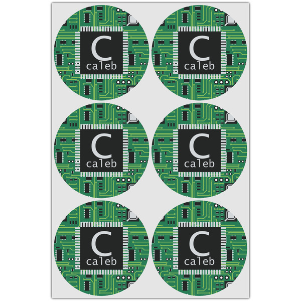 Circuit Board Drink Topper - XLarge - Set of 6