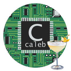 Circuit Board Printed Drink Topper - 3.5" (Personalized)