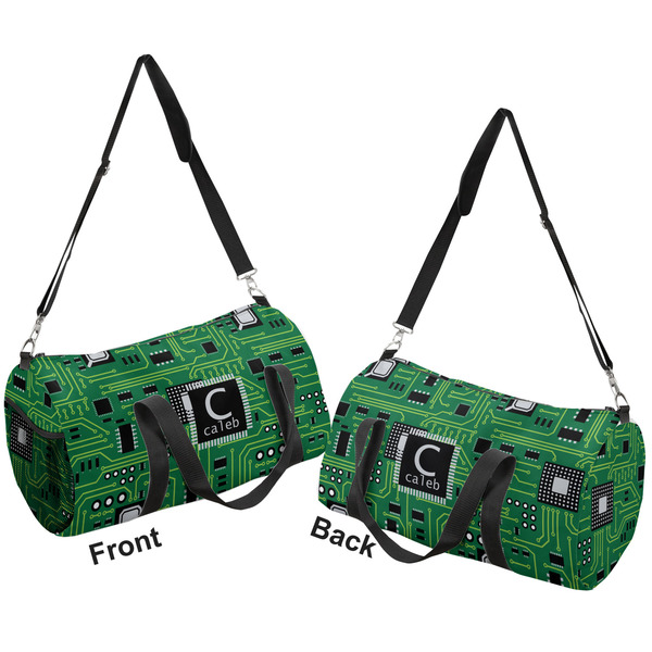 Circuit Board Duffle bag large front and back sides