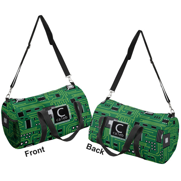 Circuit Board Duffle bag small front and back sides