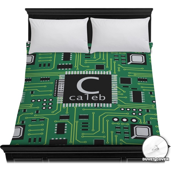Custom Circuit Board Duvet Cover - Full / Queen (Personalized)