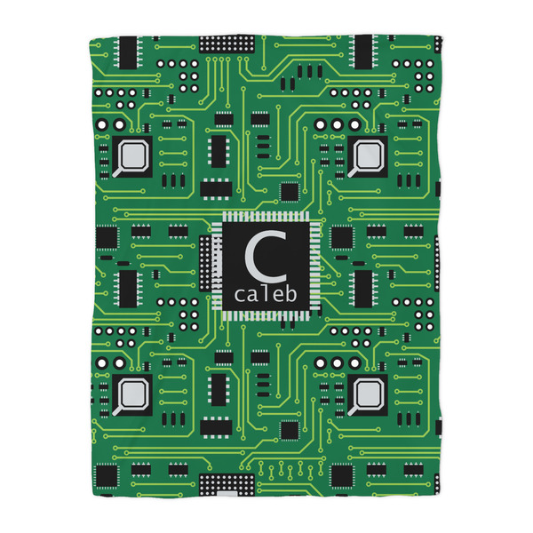 Circuit Board Duvet Cover - Twin - Front