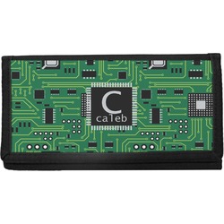 Circuit Board Canvas Checkbook Cover (Personalized)